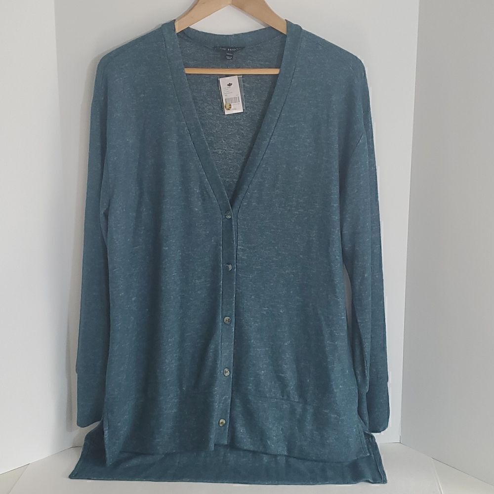 Lane Bryant Button Up Cardigan Long Line Size 10/12 NWT